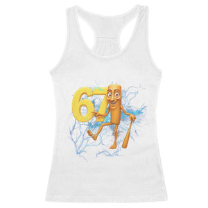 Tung Tung Sahur Six Seven Meme Racerback Tank Top Funny Gen Z Alpha Gift TS12 White Print Your Wear