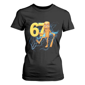 Tung Tung Sahur Six Seven Meme T Shirt For Women Funny Gen Z Alpha Gift TS12 Black Print Your Wear