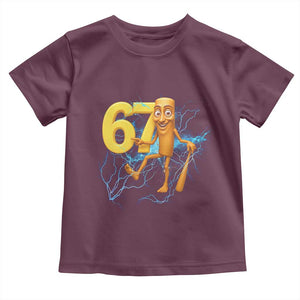 Tung Tung Sahur Six Seven Meme Toddler T Shirt Funny Gen Z Alpha Gift TS12 Maroon Print Your Wear