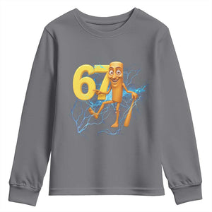 Tung Tung Sahur Six Seven Meme Youth Sweatshirt Funny Gen Z Alpha Gift TS12 Charcoal Print Your Wear