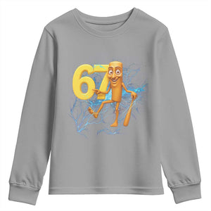 Tung Tung Sahur Six Seven Meme Youth Sweatshirt Funny Gen Z Alpha Gift TS12 Sport Gray Print Your Wear