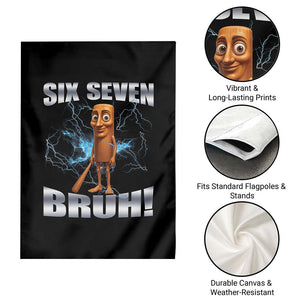 Tung Tung Sahur Six Seven Meme Garden Flag Funny 67 Gen Alpha Gift TS12 Print Your Wear