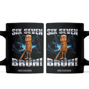 Tung Tung Sahur Six Seven Meme Coffee Mug Funny 67 Gen Alpha Gift TS12 Black Print Your Wear