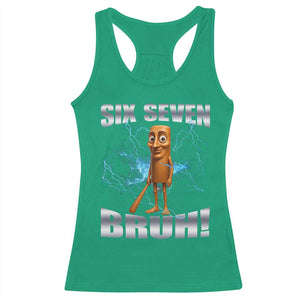 Tung Tung Sahur Six Seven Meme Racerback Tank Top Funny 67 Gen Alpha Gift TS12 Irish Green Print Your Wear
