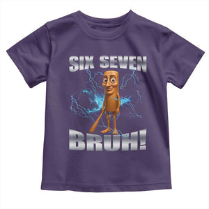 Tung Tung Sahur Six Seven Meme Toddler T Shirt Funny 67 Gen Alpha Gift TS12 Purple Print Your Wear