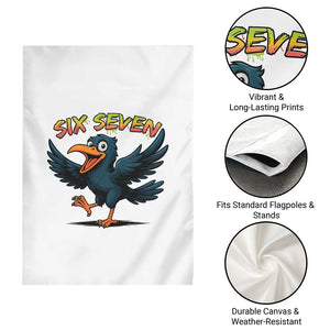 Funny Raven Six Seven Meme Trending Gift Garden Flag TS12 Print Your Wear