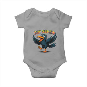 Funny Raven Six Seven Meme Trending Gift Baby Onesie TS12 Sport Gray Print Your Wear