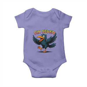 Funny Raven Six Seven Meme Trending Gift Baby Onesie TS12 Violet Print Your Wear