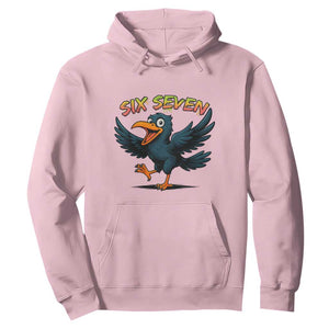 Funny Raven Six Seven Meme Trending Gift Hoodie TS12 Light Pink Print Your Wear
