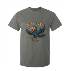Funny Raven Six Seven Meme Trending Gift T Shirt For Kid TS12 Military Green Print Your Wear