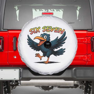 Funny Raven Six Seven Meme Trending Gift Spare Tire Cover TS12 White Print Your Wear