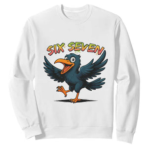 Funny Raven Six Seven Meme Trending Gift Sweatshirt TS12 White Print Your Wear