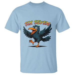 Funny Raven Six Seven Meme Trending Gift T Shirt TS12 Light Blue Print Your Wear