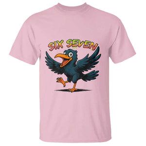 Funny Raven Six Seven Meme Trending Gift T Shirt TS12 Light Pink Print Your Wear