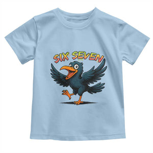 Funny Raven Six Seven Meme Trending Gift Toddler T Shirt TS12 Light Blue Print Your Wear