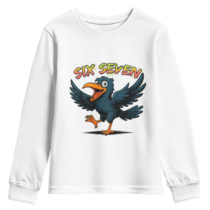 Funny Raven Six Seven Meme Trending Gift Youth Sweatshirt TS12 White Print Your Wear