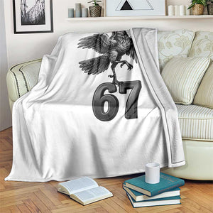 Funny Raven Brainrot Six Seven Meme Gift Throw Blanket TS12 Print Your Wear