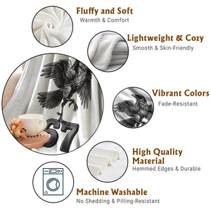 Funny Raven Brainrot Six Seven Meme Gift Throw Blanket TS12 Print Your Wear