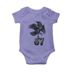 Funny Raven Brainrot Six Seven Meme Gift Baby Onesie TS12 Violet Print Your Wear