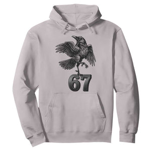 Funny Raven Brainrot Six Seven Meme Gift Hoodie TS12 Ice Gray Print Your Wear
