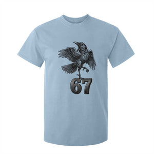 Funny Raven Brainrot Six Seven Meme Gift T Shirt For Kid TS12 Light Blue Print Your Wear