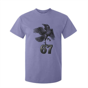 Funny Raven Brainrot Six Seven Meme Gift T Shirt For Kid TS12 Violet Print Your Wear