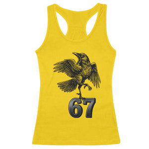 Funny Raven Brainrot Six Seven Meme Gift Racerback Tank Top TS12 Daisy Print Your Wear