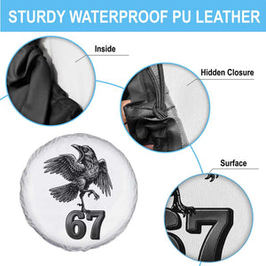 Funny Raven Brainrot Six Seven Meme Gift Spare Tire Cover TS12 Print Your Wear