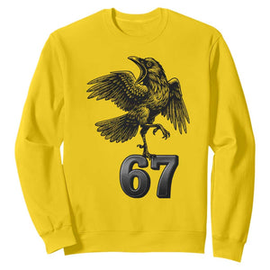 Funny Raven Brainrot Six Seven Meme Gift Sweatshirt TS12 Daisy Print Your Wear