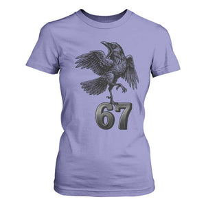 Funny Raven Brainrot Six Seven Meme Gift T Shirt For Women TS12 Violet Print Your Wear