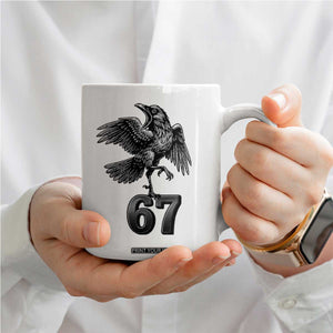 Funny Raven Brainrot Six Seven Meme Gift Coffee Mug TS12 Print Your Wear