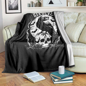 Gothic Raven Brainrot Six Seven Throw Blanket Gen Z Alpha Gift TS12 Print Your Wear