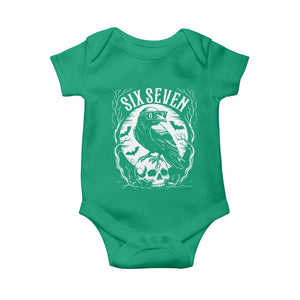 Gothic Raven Brainrot Six Seven Baby Onesie Gen Z Alpha Gift TS12 Irish Green Print Your Wear