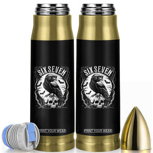Gothic Raven Brainrot Six Seven Bullet Tumbler Gen Z Alpha Gift TS12 Black Print Your Wear