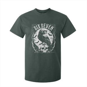 Gothic Raven Brainrot Six Seven T Shirt For Kid Gen Z Alpha Gift TS12 Dark Forest Green Print Your Wear