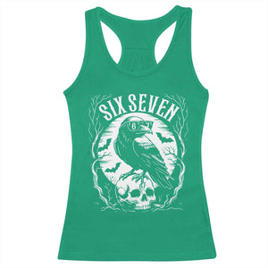 Gothic Raven Brainrot Six Seven Racerback Tank Top Gen Z Alpha Gift TS12 Irish Green Print Your Wear