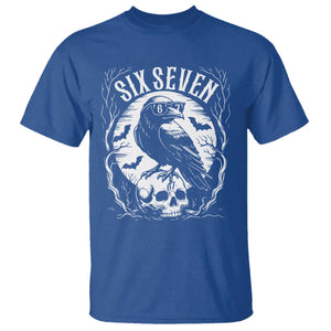 Gothic Raven Brainrot Six Seven T Shirt Gen Z Alpha Gift TS12 Royal Blue Print Your Wear
