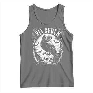Gothic Raven Brainrot Six Seven Tank Top Gen Z Alpha Gift TS12 Black Heather Print Your Wear