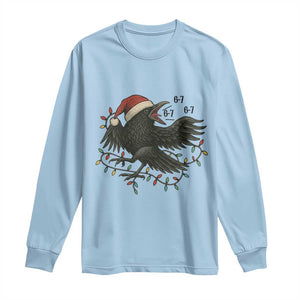 Funny Raven Six Seven Meme Long Sleeve Shirt Christmas Gift For Gen Z TS12 Light Blue Print Your Wear