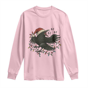 Funny Raven Six Seven Meme Long Sleeve Shirt Christmas Gift For Gen Z TS12 Light Pink Print Your Wear