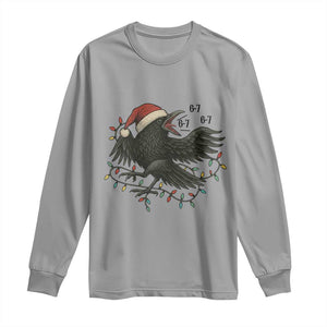 Funny Raven Six Seven Meme Long Sleeve Shirt Christmas Gift For Gen Z TS12 Sport Gray Print Your Wear