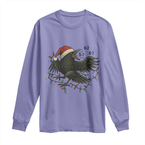 Funny Raven Six Seven Meme Long Sleeve Shirt Christmas Gift For Gen Z TS12 Violet Print Your Wear