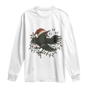 Funny Raven Six Seven Meme Long Sleeve Shirt Christmas Gift For Gen Z TS12 White Print Your Wear
