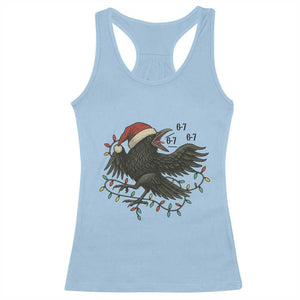 Funny Raven Six Seven Meme Racerback Tank Top Christmas Gift For Gen Z TS12 Light Blue Print Your Wear