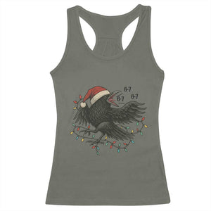 Funny Raven Six Seven Meme Racerback Tank Top Christmas Gift For Gen Z TS12 Military Green Print Your Wear