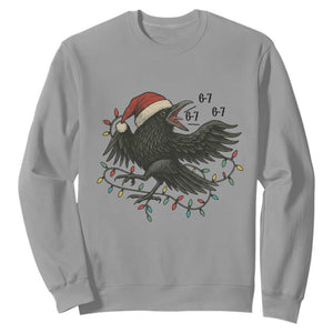 Funny Raven Six Seven Meme Sweatshirt Christmas Gift For Gen Z TS12 Sport Gray Print Your Wear