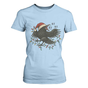 Funny Raven Six Seven Meme T Shirt For Women Christmas Gift For Gen Z TS12 Light Blue Print Your Wear