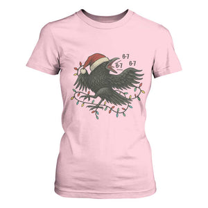 Funny Raven Six Seven Meme T Shirt For Women Christmas Gift For Gen Z TS12 Light Pink Print Your Wear