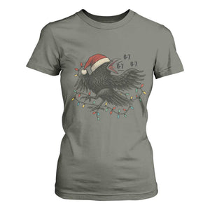 Funny Raven Six Seven Meme T Shirt For Women Christmas Gift For Gen Z TS12 Military Green Print Your Wear