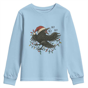 Funny Raven Six Seven Meme Youth Sweatshirt Christmas Gift For Gen Z TS12 Light Blue Print Your Wear